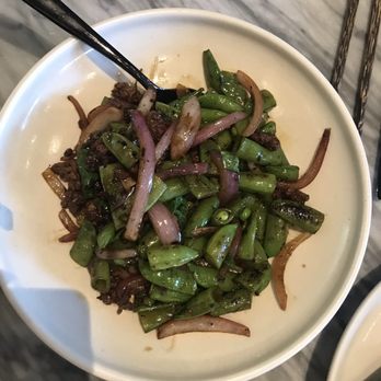 Slanted Door - Snap peas stir fry - Vietnamese Near Me - San Ramon, California
