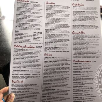 Jalepenos - a menu for a mexican restaurant - Mexican Near Me - Rincon, Georgia