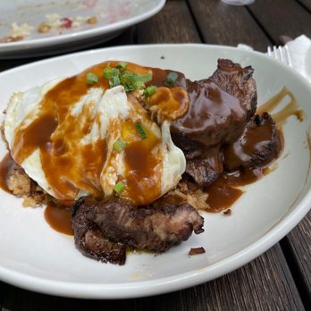 Kihei Caffe Lahaina - Short Rib Moco Loco with Fried Rice - Breakfast & Brunch Near Me - Lahaina, Hawaii Kihei Caffe Lahaina - Short Rib Moco Loco with Fried Rice - Breakfast & Brunch Near Me - Lahaina, Hawaii