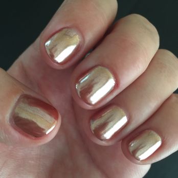 Exquisitely Nails On The Go - Rose Gold chrome!  I LOVE! - Nail Salons Near Me - Costa Mesa, California