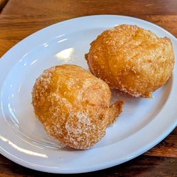 Beignets, sort of a French-Cajun donut, very light and tasty.