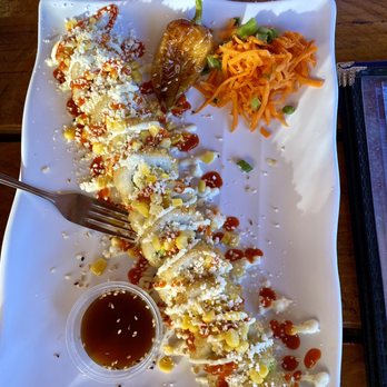 Sushinaloa - Esquite roll which is like a corn elote roll fried, absolutely delicious - Sushi Bars Near Me - Redwood City, California Sushinaloa - Esquite roll which is like a corn elote roll fried, absolutely delicious - Sushi Bars Near Me - Redwood City, California