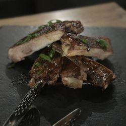 Gather - Nob Hill - Miso-glazed Duroc pork ribs.