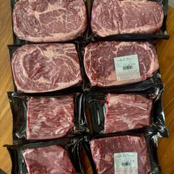 Hand picked ribeye steaks and caps by Alan!