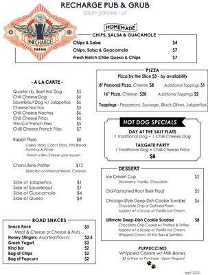Menu photo 3 Recharge Pub & Grub South Jordan, UT Menu photo 3 Recharge Pub & Grub South Jordan, UT
