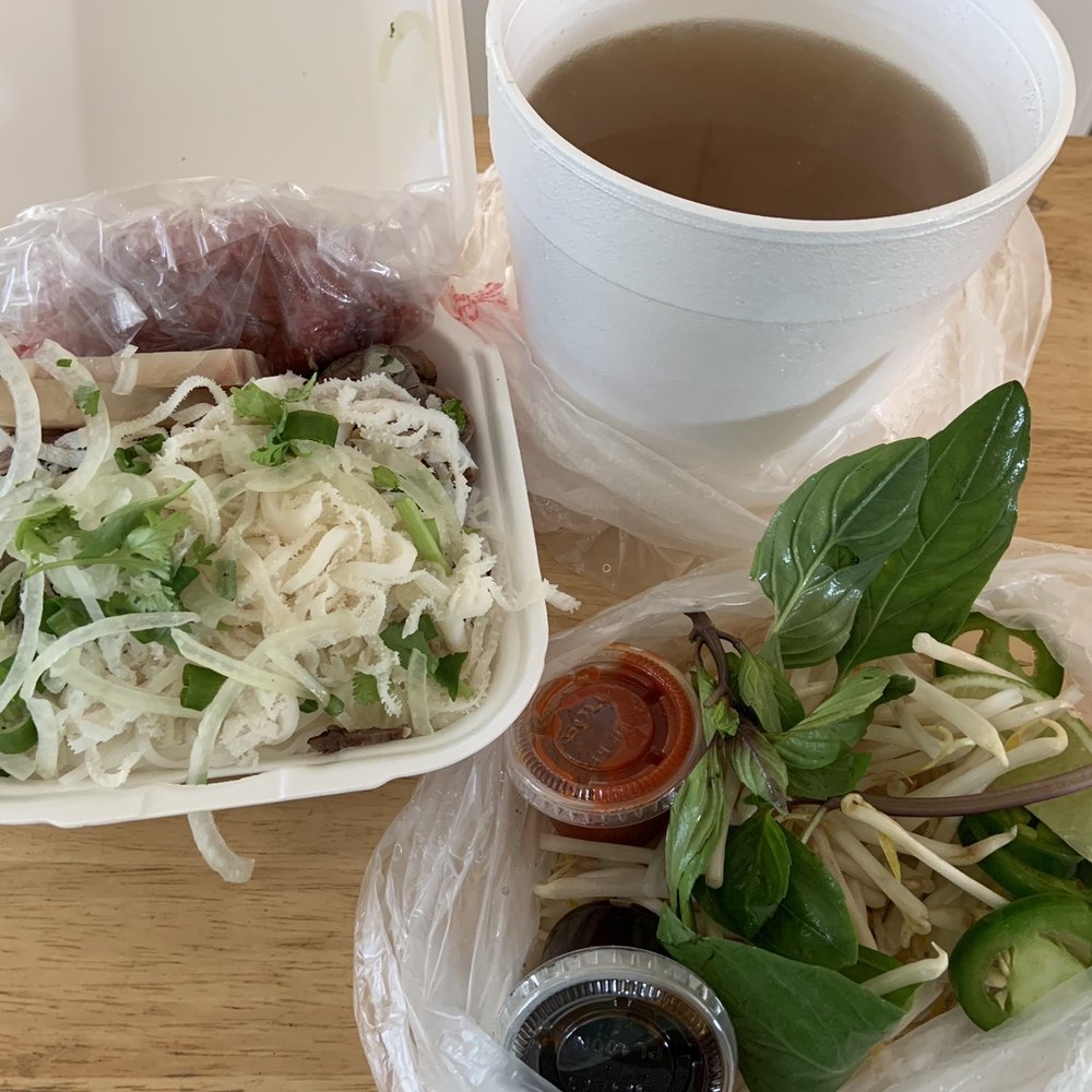 Pho Tay Bac - Large P1 Pho Combination Togo. The noodles are on the bottom of the carton where veggies & meats are at 1.08.21 - Vietnamese Near Me - Brea, California Pho Tay Bac - Large P1 Pho Combination Togo. The noodles are on the bottom of the carton where veggies & meats are at 1.08.21 - Vietnamese Near Me - Brea, California