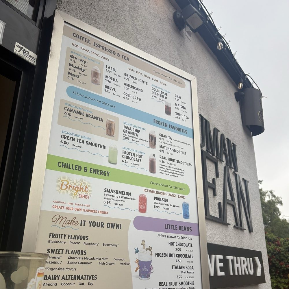 The Human Bean - Diverse options for add ons - Coffee & Tea Near Me - Lake Forest, California The Human Bean - Diverse options for add ons - Coffee & Tea Near Me - Lake Forest, California