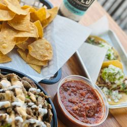 Lupe's Mexican Eatery - Steak Bowl and Two Tacos.