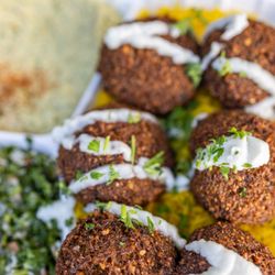 Shawarma Guys - Falafel Plate ($13) comes w/ yellow rice, hummus, tabouli and pita bread
