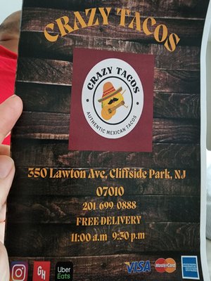 Menu photo 4 Crazy Tacos Cliffside Park, NJ