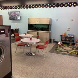 Loads Of Fun Laundrmat - Entertainment area - snack bar to the right