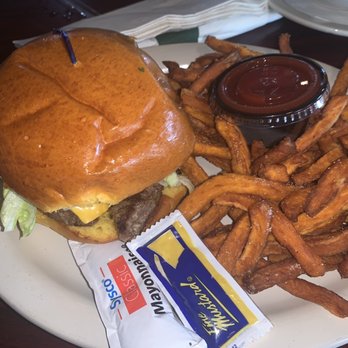 Forest Hill Grill - Forest Hill Burger with sweet potato fries - American Near Me - Germantown, Tennessee Forest Hill Grill - Forest Hill Burger with sweet potato fries - American Near Me - Germantown, Tennessee