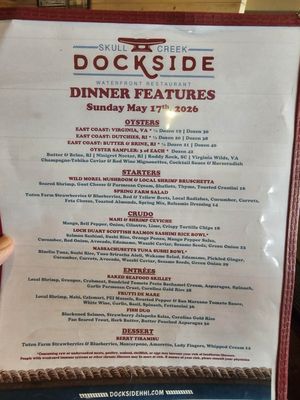 Menu photo 6 Skull Creek Dockside Hilton Head Island, SC Menu photo 6 Skull Creek Dockside Hilton Head Island, SC
