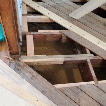 Hardwood Floor Specialist - 2x4 wood sistered into joists to give screwing surface - Flooring Near Me - Rosemead, California