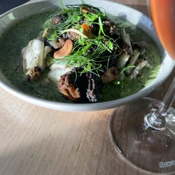 Odd Duck - Morels paired with a dry rose.  Absolute porn