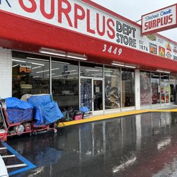 Stevens Creek Surplus Department Store - Mess outside