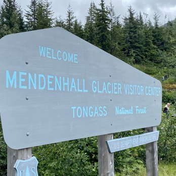 Mendenhall Glacier Visitor Center - Visitor center sign - Visitor Centers Near Me - Juneau, Alaska