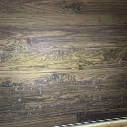 Garage door near window.