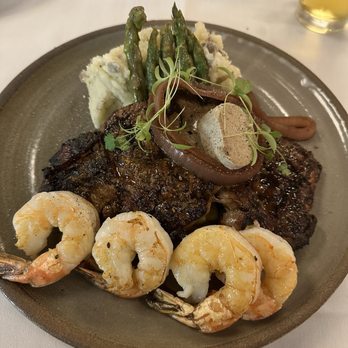 Lehua Restaurant - Ribeye and butter garlic shrimp - Hawaiian Near Me - Hilo, Hawaii