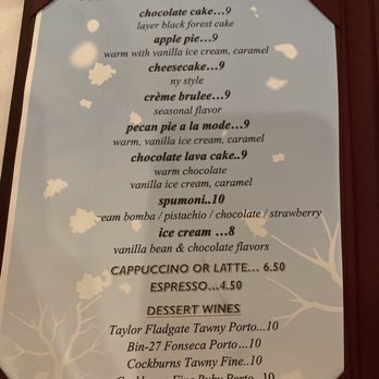 Oscar's Oceanside - Dessert and drinks menu - Seafood Near Me - Virginia Beach, Virginia