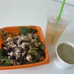 Salad and Go - Fall 2022 seasonal menu: roasted autumn salad, chicken potpie soup, pink lemonade