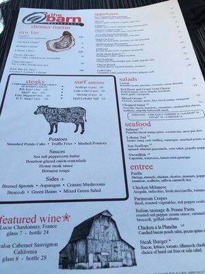 Menu photo 8 @ the barn restaurant Granby, CT Menu photo 8 @ the barn restaurant Granby, CT