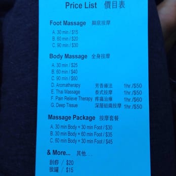 Serenity Spa - Prices - Massage Near Me - Monterey Park, California