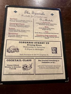 Menu photo 2 Congress Street Up Savannah, GA Menu photo 2 Congress Street Up Savannah, GA