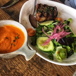 Ny Strip and tomato bisque