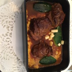 Sur Les Bois - Plat du menu à 24€ : Noix de joue de porc au cidre et au miel. Cuisson réussie à merveille !