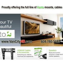 Vancity HD-TV Mounting - We carry high quality Kanto wiring and wall mounting products for a perfect install every time!