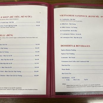 Yum Yum Pho - Menu - Vietnamese Near Me - Aiea, Hawaii