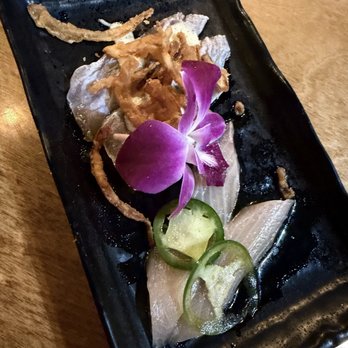 Sushi Neko - Yellowtail carpaccio and crunch onion albacore - Sushi Bars Near Me - Las Vegas, Nevada Sushi Neko - Yellowtail carpaccio and crunch onion albacore - Sushi Bars Near Me - Las Vegas, Nevada