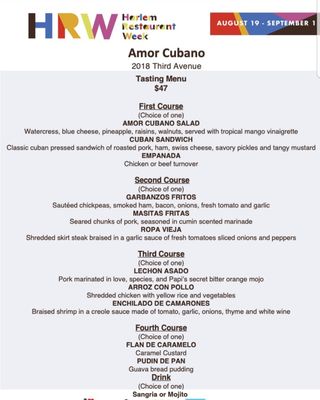 Menu photo 2 Amor Cubano New York, NY Menu photo 2 Amor Cubano New York, NY