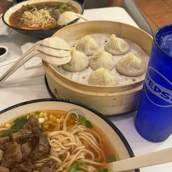 Noodles And Dumplings - Xiao long pao pork and chili beef soup and tomato beef soup with no chickpeas. - Noodles Near Me - McAllen, Texas Noodles And Dumplings - Xiao long pao pork and chili beef soup and tomato beef soup with no chickpeas. - Noodles Near Me - McAllen, Texas