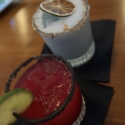 Salt & Barrel - Smoked prickly pear margarita & Lunazure