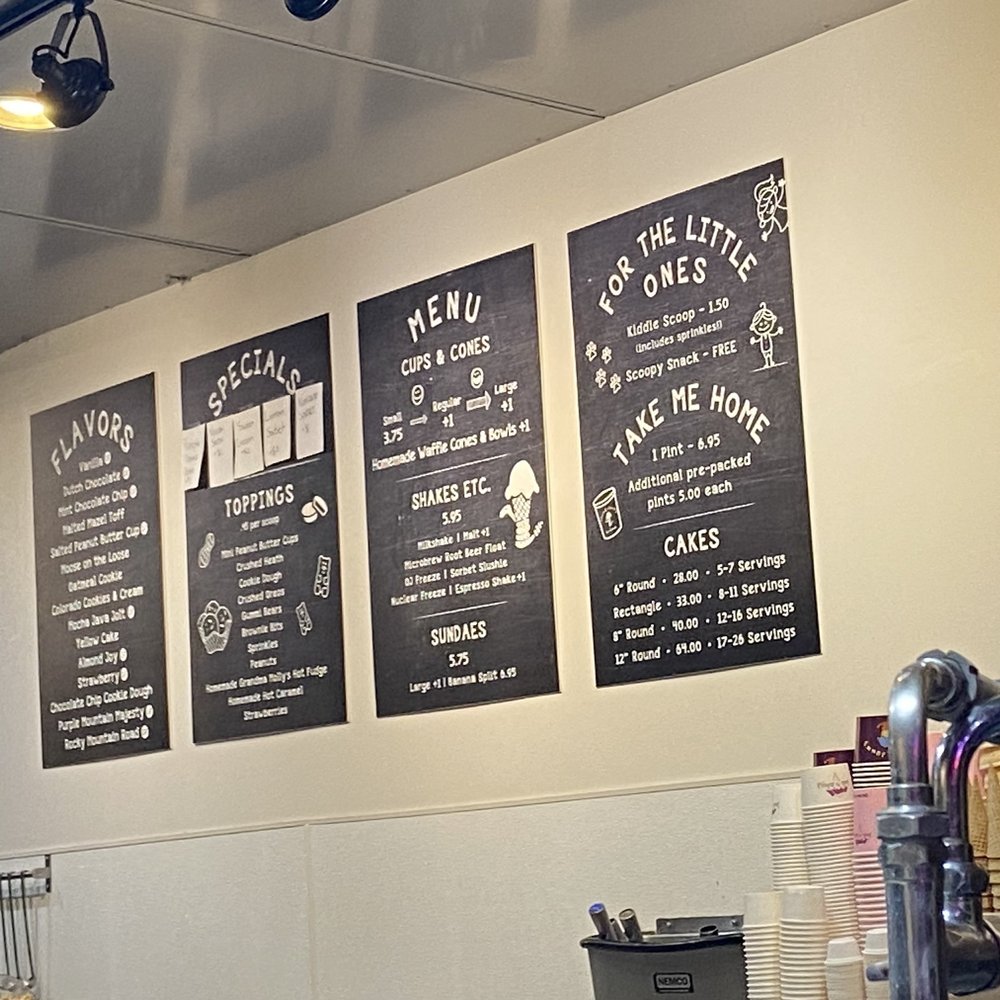 Josh & John's - Menu - Ice Cream & Frozen Yogurt Near Me - Colorado Springs, Colorado