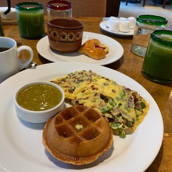 La Estancia - Breakfast including omelette waffle hot chocolate danish... - Mexican Near Me - Marina Vallarta, JAL La Estancia - Breakfast including omelette waffle hot chocolate danish... - Mexican Near Me - Marina Vallarta, JAL