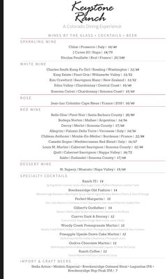 Menu photo 7 Keystone Ranch Keystone, CO
