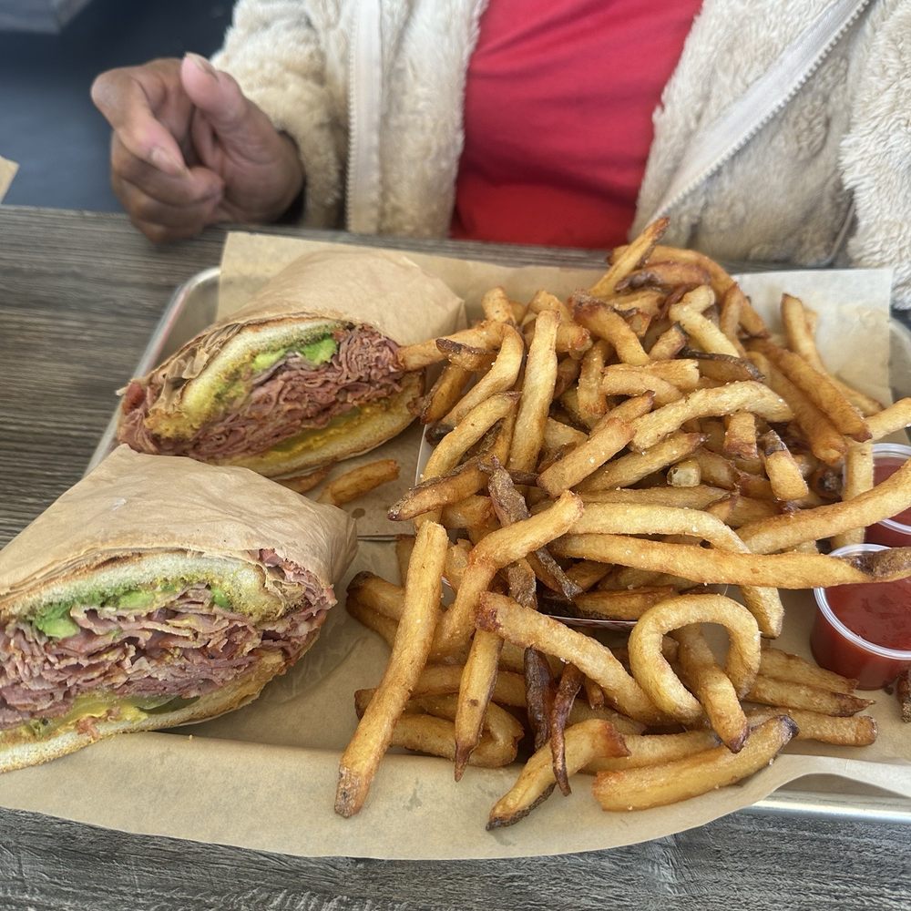 Apollo Restaurant - Pastrami sandwich with Belgian fries - Burgers Near Me - Victorville, California Apollo Restaurant - Pastrami sandwich with Belgian fries - Burgers Near Me - Victorville, California