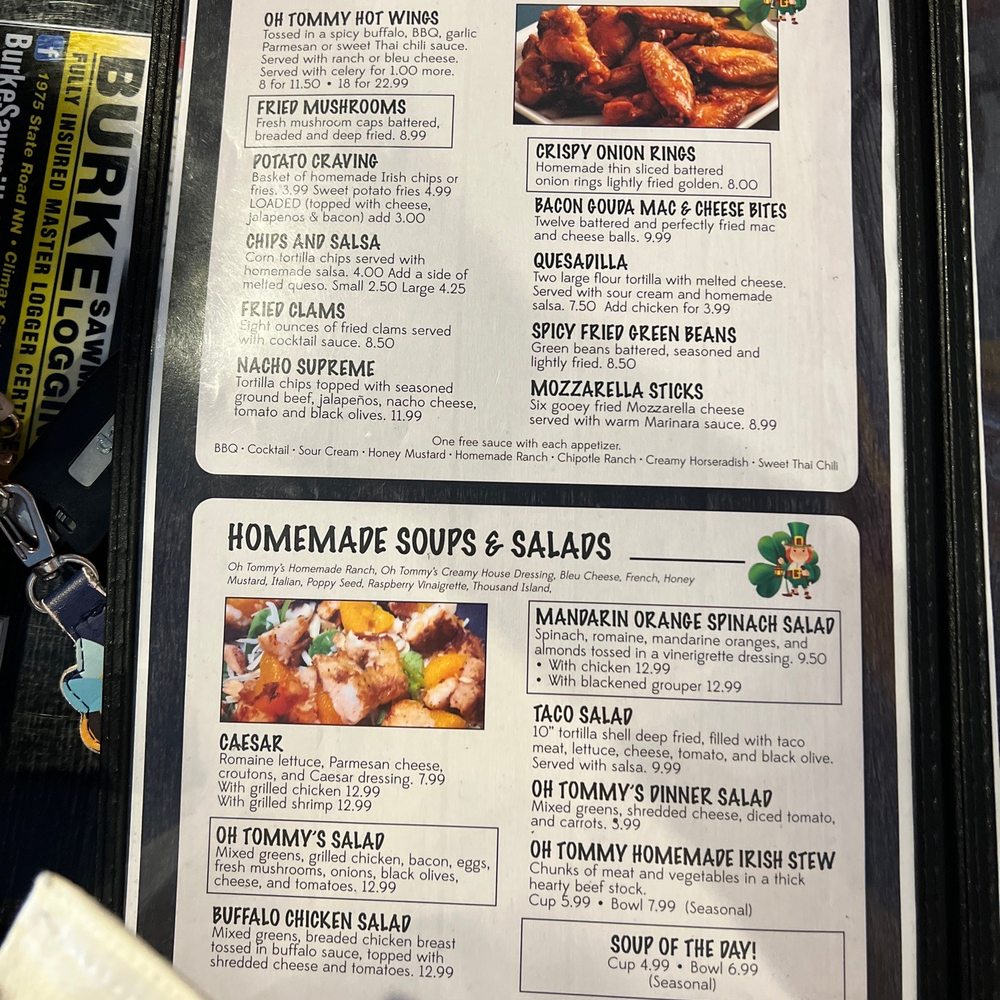 Oh Tommy's Bar and Grill - the menu - Pubs Near Me - Roach, Missouri Oh Tommy's Bar and Grill - the menu - Pubs Near Me - Roach, Missouri