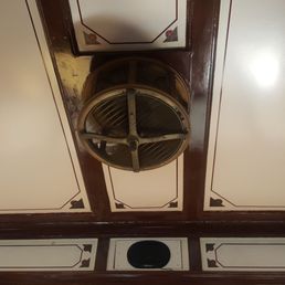 Inside the Food Car - the coolest car on the train.  Sit here on a hot day.