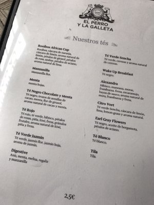 Menu photo 1 El Perro y La Galleta Madrid, M Menu photo 1 El Perro y La Galleta Madrid, M