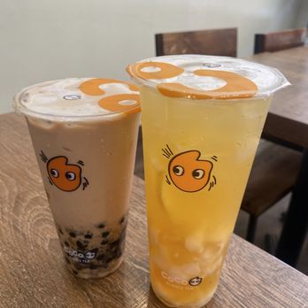 CoCo Fresh Tea & Juice - Brown Sugar Pearl Milk Tea and Lychee Iced Tea with Tea Jelly (L) - Juice Bars & Smoothies Near Me - Vancouver, British Columbia