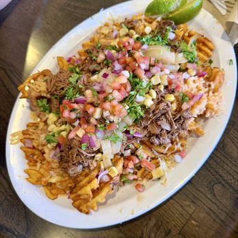 Que Onda Tacobar - Papa Loca w/ Carnitas - Mexican Near Me - Vallejo, California
