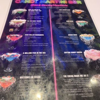 Candy Martini Bar - Menu - Candy Stores Near Me - Las Vegas, Nevada Candy Martini Bar - Menu - Candy Stores Near Me - Las Vegas, Nevada