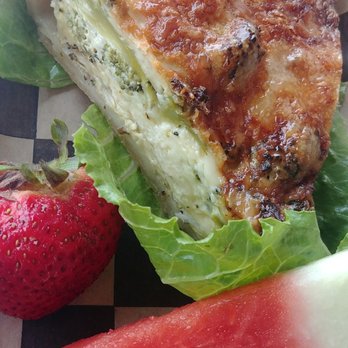 Bear Moon Bakery - Broccoli Quiche with Fruit - Bakeries Near Me - Boerne, Texas Bear Moon Bakery - Broccoli Quiche with Fruit - Bakeries Near Me - Boerne, Texas