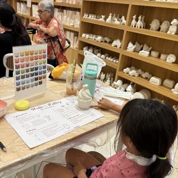Hello Pottery - Painting at hello pottery. Staff are nice and super fun for kids! - Paint-Your-Own Pottery Near Me - Arcadia, California