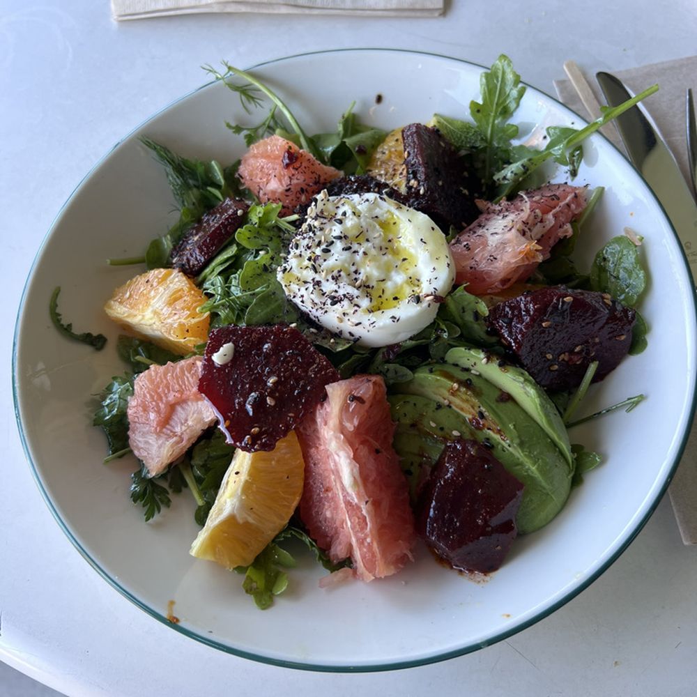 Highly Likely - Salad with beets, oranges and burrata - Coffee & Tea Near Me - Los Angeles, California Highly Likely - Salad with beets, oranges and burrata - Coffee & Tea Near Me - Los Angeles, California