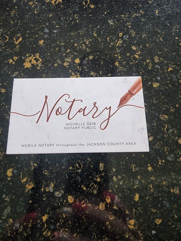MICHELLE GEIB MOBILE NOTARY SERVICES Updated September 2024 1400 Nw